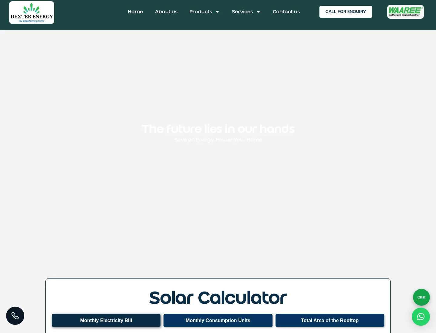 Dexter Energy website homepage